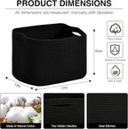 Woven Cotton Rope Storage Basket - Image 2
