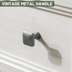 41" Tall White Dresser, Farmhouse 8 Drawers Dressers - Image 9