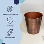 happimess HPM1113B Nolan Modern Classic Smooth Steel 2-Gallon Wastebasket - Image 3