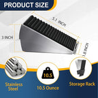 Heavy Duty Door Stopper Adjustable Spring Large Stoppers Wedge, Tall up to 3 - Image 4