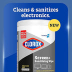 CloroxPro Clorox Screen+ Sanitizing Wipes, Bleach Free Cleaning Wipes, Citrus - Image 2