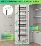12 Inch Wide Narrow Over The Door Pantry Organizer, Pantry Organization and - Image 2