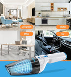 Powerful Handheld Vacuum Cordless, 9500PA Rechargeable Car Vacuum Portable - Image 6