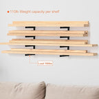 NANANARDOSO Wall Mount Wood Organizer and Lumber Storage, Heavy Duty Metal Shelf - Image 5