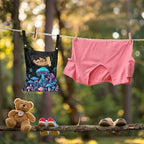 Blue Mushroom Adjustable Door-Hanging Laundry Clothespin Bag Clothespin Storage - Image 4