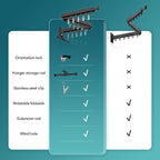 Wall Mounted Clothes Hanger, Aluminum Clothes Drying Rack, Space Saver - Image 2