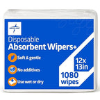 Medline Absorbent Wipers+ Disposable Heavy Duty Dry Wipes by Medline