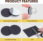 BALEINE 300PCS Felt Furniture Pads, Scratch-Reducing Floor Protectors - Image 4
