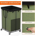 150L Laundry Hamper with Wheels, Rolling Laundry Basket with Metal Frame and - Image 6