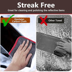 Microfiber Cleaning Cloth Lint Free Glass Cleaner Window Polishing Streak Free - Image 5