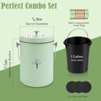 AOSION Countertop Compost Bin Kitchen，Odorless Indoor Compost Bin - Image 3