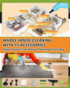 Handheld Steam Cleaner for Home, 10s Heat-Up/2.1 Qt Tank/4.5BAR High Pressure - Image 8
