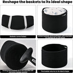 Small Black Baskets for Organizing, Storage Baskets for Shelves, Small Woven - Image 7