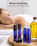 ULG Essential Oil Roller Bottles 48 Pack 10ml Cobalt Blue Glass Empty Bottles - Image 8