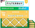Filterbuy 21x21x1 Air Filter MERV 11 Allergen Defense Replacement, by Filterbuy