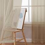 Chyhomenyc Sheer Taupe Curtains 90 inches Long 2 Panels, Light Filtering Soft - Image 5