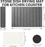 Large Stone Dish Drying Mats for Kitchen Counter, Foldable Quick Drying Mats - Image 2