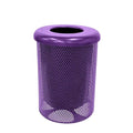 COATEDOUTDOORFURNITURE RFT-P-TXTPUR Heavy Duty Round Trash Receptacle by CoatedOutdoorFurniture