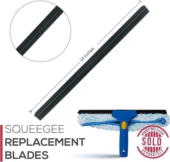 Kleen Handler Pack of 30 Professional 14” Window Washing Squeegee Blades - Image 7