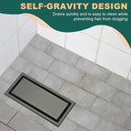 uxcell Rectangular Shower Drain, Brushed 304 Stainless Steel Odor-Proof Floor - Image 6