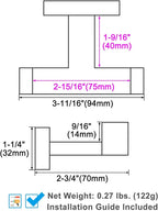 Angle Simple Towel Hook for Bathroom, SUS 304 Stainless Steel Hand Towel Holder - Image 9