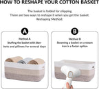 Large Storage Baskets for Organizing, Closet Shelf Baskets for Clothes Blanket - Image 7