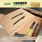 Stackable Bamboo Drawer Organizer Set – 2 Boxes - Image 3