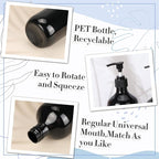 Tessco for you 12 Pack Black Soap Dispenser Empty Plastic Pump Bottles - Image 3