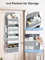 Yecaye 1 Pack Over the Door Organizer, 35.2lbs Load Toy Stuffed Animal Storage - Image 3