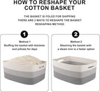 Large Storage Basket for Organizing, Woven Rope Basket for Shelves, Closet - Image 8