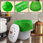 1.3 to 1.6 Gallon Compostable Trash Bags, Food Waste, Dispenser Packs Organic - Image 6