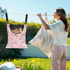 2 Pcs Butterflies Print Clothespin Bag - Image 2