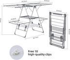 Clothes Drying Rack, Foldable 2-Level Laundry Racks - Image 3