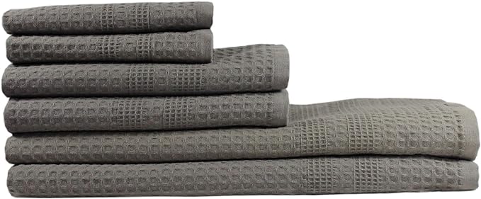 GILDEN TREE Waffle Towel Set Quick Dry Thin | 2 Bath Towels | 2 Hand Towels | 2 by GildenTree
