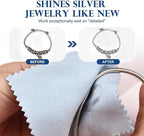 SEVENWELL 50pcs Jewelry Cleaning Cloth Blue Polishing Cloth - Image 3