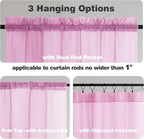 Chyhomenyc Pink Curtains Over Sink 36 Inch Length 2 Panels, Light Filtering - Image 4