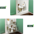 LOVMOR 2 Tier Individual Pull Out Cabinet Organizer 12½" W x 21½" D, Slide Out - Image 7