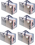 VENO 6 Pack Moving and Storage Bags, Heavy Duty, Alternative to Moving Boxes by Veno