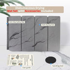 Large Stone Drying Mat for Kitchen Counter24"x16", Misty Gray, Diatomaceous - Image 6