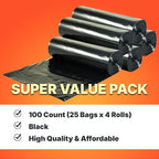 45 Gallon Trash Bags, 30 Micron Heavy Duty Pure LDPE Garbage Can Liners - Image 6