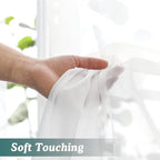Chyhomenyc White Sheer Curtains 96 Inches Long 2 Panels, Light Filtering White - Image 8