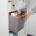 DULLEMELO 12 inch Cube Storage Bins, Large Collapsible Grey Storage Baskets - Image 5