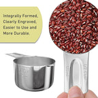 2PCS 1/2Cup Single Measuring Cup, Stainless Steel Measure Scoop, Metric and US - Image 3