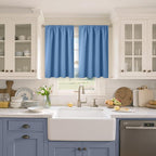BGment Denim Blue Blackout Curtains 40 Inches Length - Image 2
