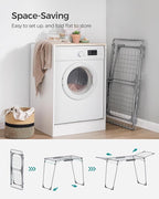 SONGMICS Clothes Drying Rack Foldable, Gullwing Laundry Drying Rack, - Image 5