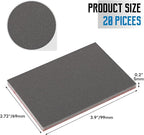 20 Pack 800 Grit Sanding Sponge, 3 x 4 Inch Soft Foam Sanding Block Wet Dry - Image 2