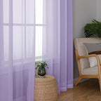 Chyhomenyc Lilac Sheer Curtains 84 Inch Length 2 Panels, Light Filtering Soft - Image 6
