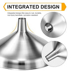 2 Pack Stainless Steel Kitchen Funnel Set - Image 2