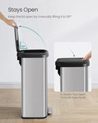 SONGMICS Kitchen Trash Can, 21 Gallon Stainless Steel Garbage Can, - Image 6
