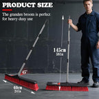 MASTERTOP 25'' Yard Broom, Heavy Duty Garden Broom - Image 2
